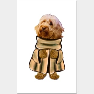 Cavapoo Cavoodle puppy in a cape - cute cavalier king charles spaniel Posters and Art